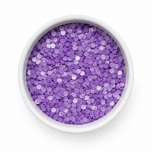 Large Dot Sprinkles –  Purple Pearl Sequin Confetti 4 oz