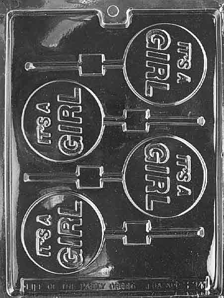 Life of the Party Its A Girl Lollipop Chocolate Mold