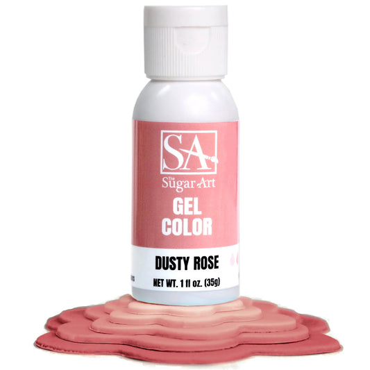 Sugar Art Gel Food Color Dusty Rose 1oz