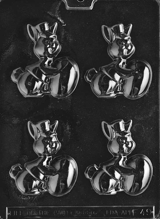Peter Rabbit Style Easter Chocolate Mold – Bunny with Top Hat & Egg