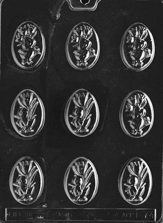 Easter Duck with Tulip Cameo Egg Chocolate Mold