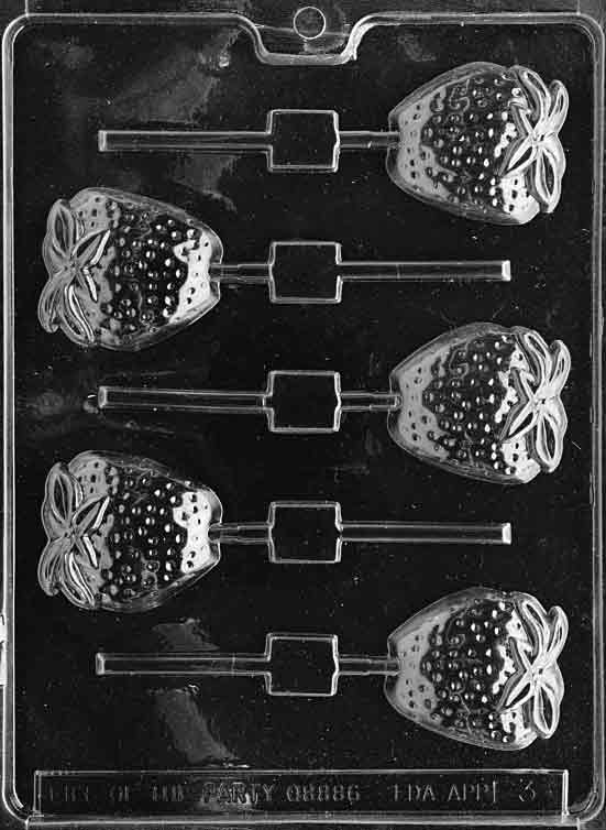 Strawberry Shape Chocolate Lollipop Mold