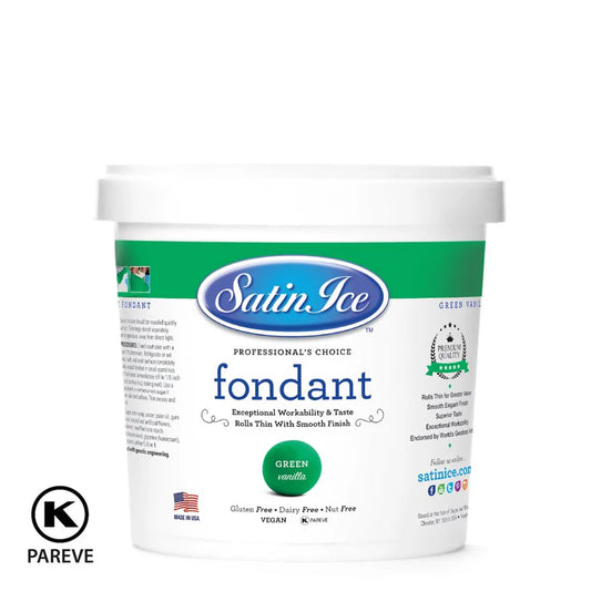 Satin Ice Vanilla Fondant Green  2lb