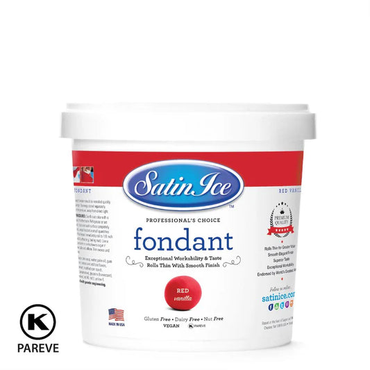 Satin Ice Vanilla Fondant Red 2lb