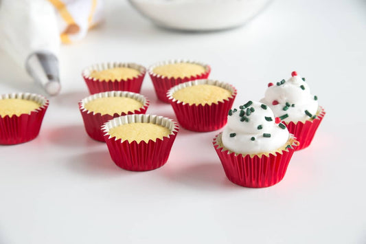 Cupcake Liners Red Foil Mini 48-Count