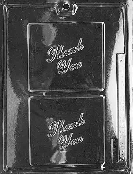Thank You Candy Mold Chocolate Plaque Mold for Favors, Weddings & Events