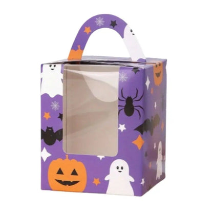 Halloween Single Cupcake Box with Handle & Window – 5 Pack