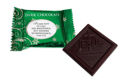 Jesus Sweetest Name I Know Christmas Milk & Dark Chocolate Stand-up Pouch, 10 Pieces