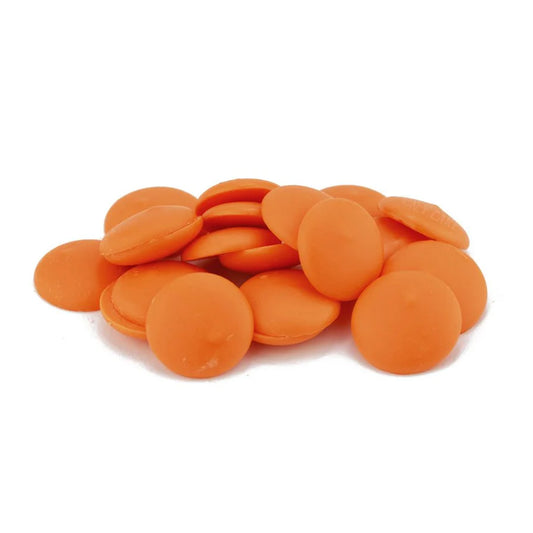 Merckens Orange Candy Melts 25lbs Bulk