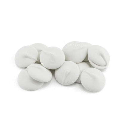 Merckens Super White Chocolate Wafers 25lbs Bulk Case