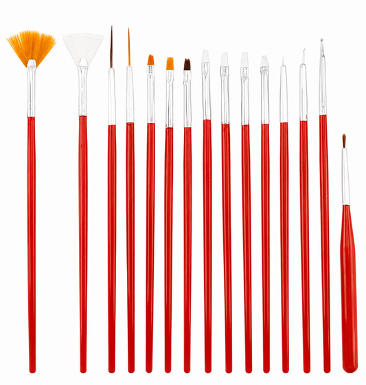 Cake Decorating Brush Set – 15 Piece Luster Dust & Edible Paint Brushes