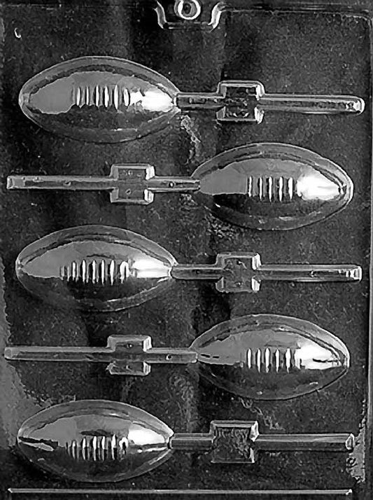 Life of the Party Football Chocolate Lollipop Mold 5 Cavity