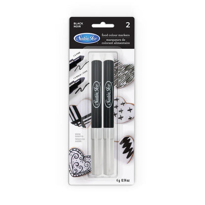 Satin Ice Food Colour Marker 2-Count Bold & Fine Tip