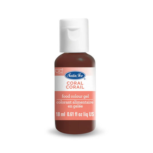 Satin Ice Food Color Gel 0.61 fl oz Coral