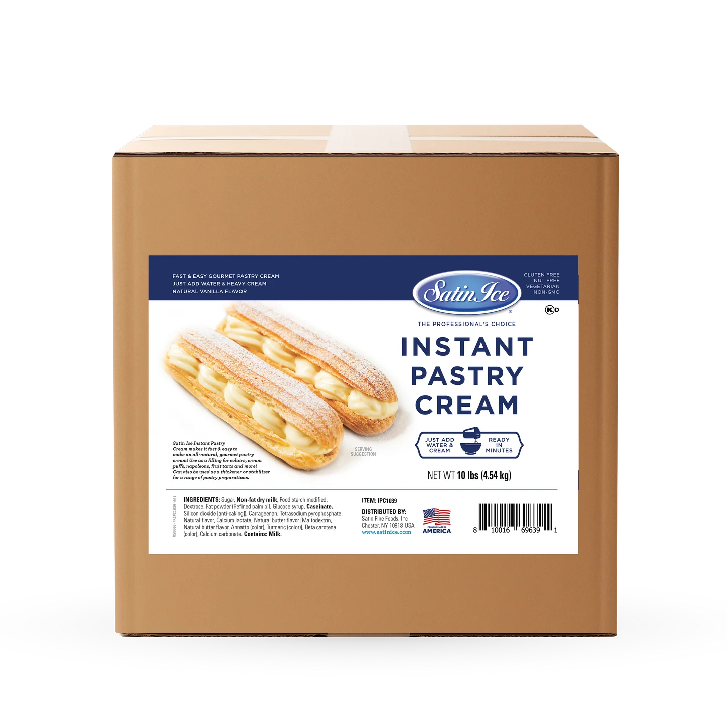 Instant Pastry Cream 10lb Box BULK