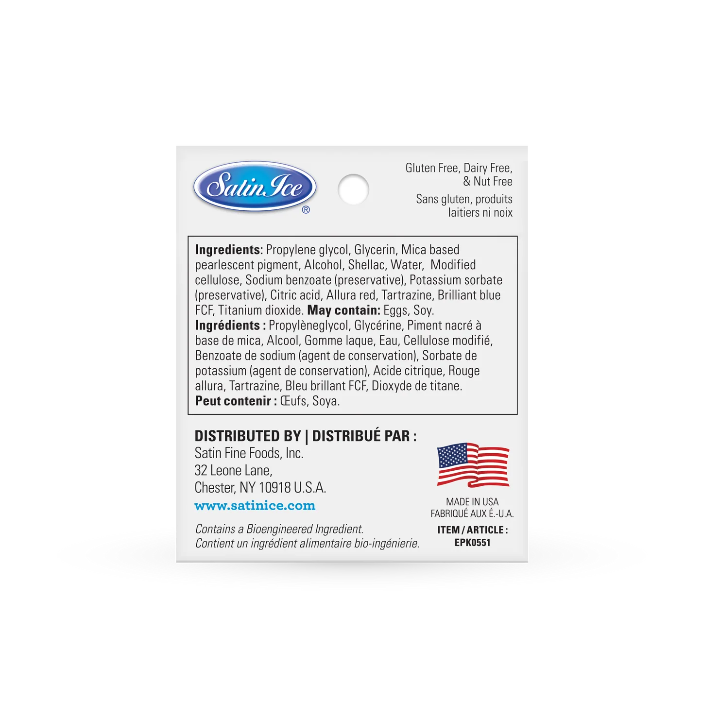 Satin Ice Metallic Edible Paint, 5 Count Kit