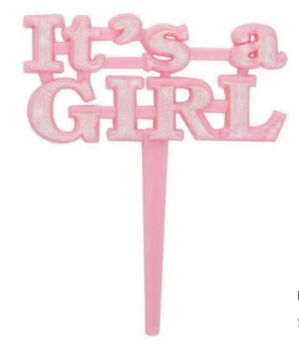 Its A Girl Cupcake Toppers
