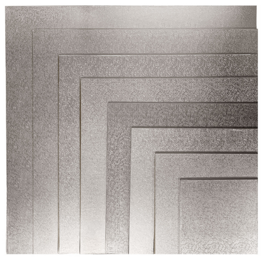 8x8in Silver Square