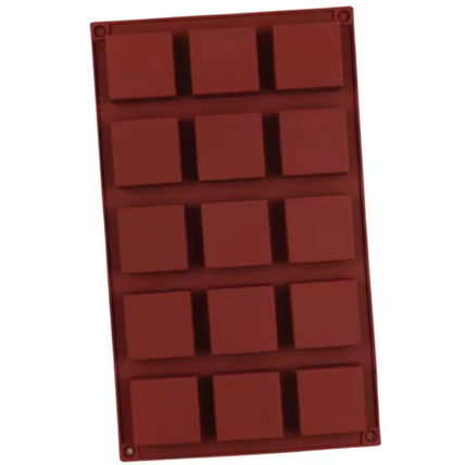Geometric Floral Square Chocolate Bar Silicone Mold