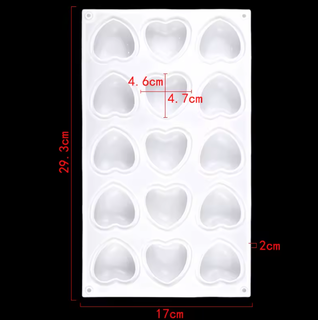 Heart Silicone Chocolate & Dessert Mold