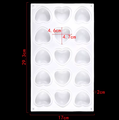 Heart Silicone Chocolate & Dessert Mold