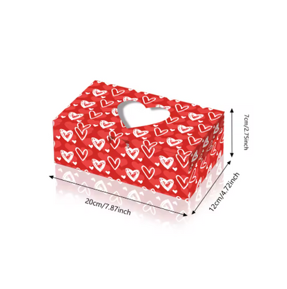 Valentine Heart Window Bakery Boxes – Assorted Designs (Set of 6)