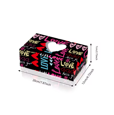 Valentine Heart Window Bakery Boxes – Assorted Designs (Set of 6)