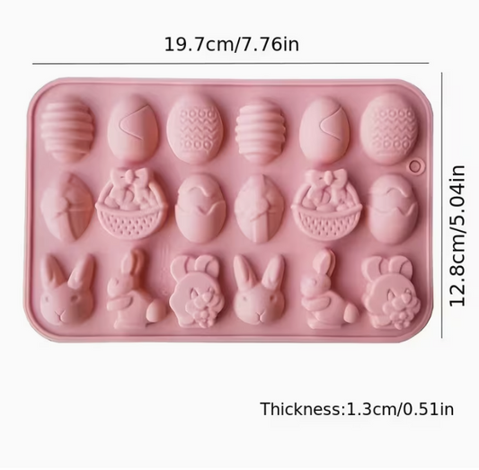 Easter Bunny & Egg Silicone Mold