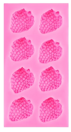 Strawberry Silicone Candy Mold | 8 Cavity Chocolate, Fondant & Gummy Mold