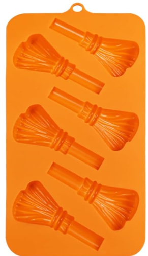 Halloween Witch Broom Silicone Chocolate Mold 6 Cavity