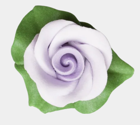 Gum Paste Rose 1in Lavender 6-Count