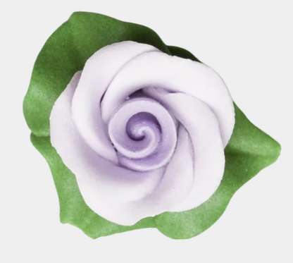 Gum Paste Rose 1in Lavender 6-Count