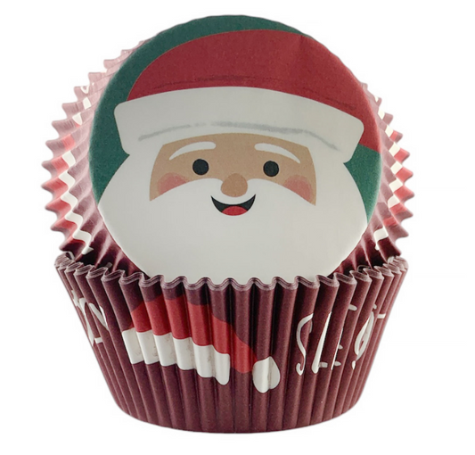Cupcake Liners Standard Santa 24-Count