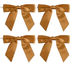 Medium Brown Bows With Twist Ties 10 Count