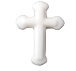 Edible Decorations Small White Cross 1.25in 6-Count
