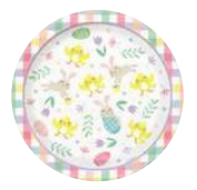 Easter Friends Round Dessert Plates 7in 12ct
