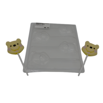 Honey Teddy Bear Chocolate Lollipop Mold for Candy Melts & Party Favors