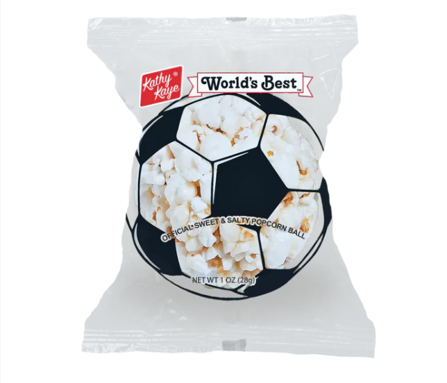 Kathy Kaye Soccer Sweet & Salty 1 oz. Popcorn Balls