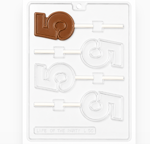 Birthday Number 5 Candy Lollipop Mold 4 Cavity