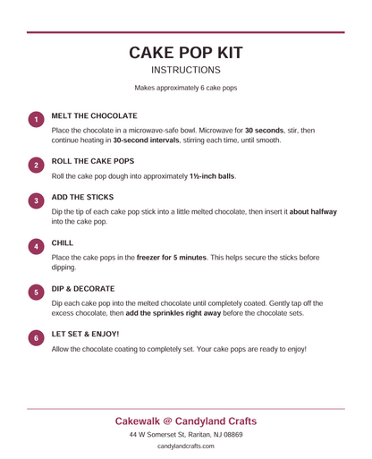 Cake Pop Party Kit – Dough, Chocolate, Sprinkles & Supplies Included