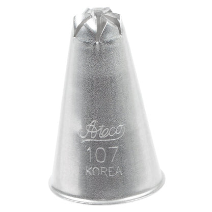 One-Squeeze 6-Petal Flowers with Open Centers Piping Tip – Ateco #107 Drop Flowers