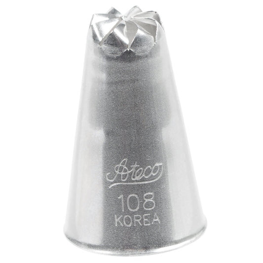 One-Squeeze 7-Petal Flowers with Open Centers Piping Tip – Ateco #108 Drop Flower