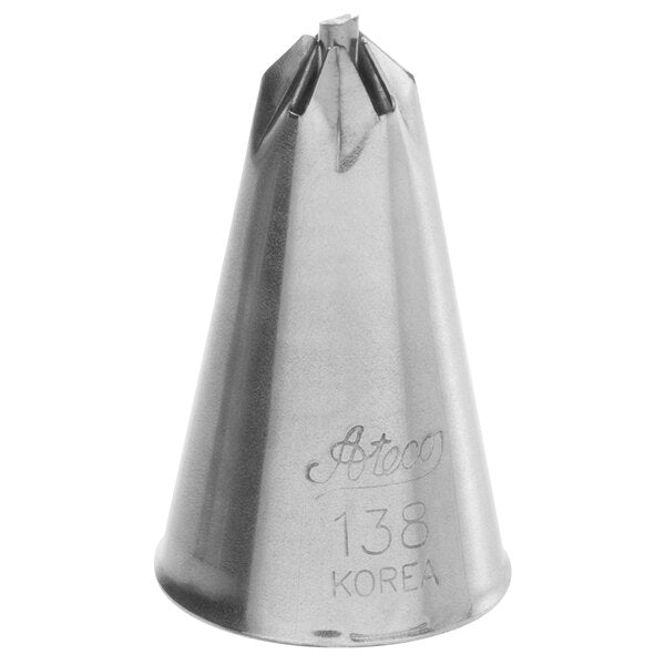 One-Squeeze 5-Petal Flowers Open Center  Piping Tip – Ateco #138 Drop Flower Tip