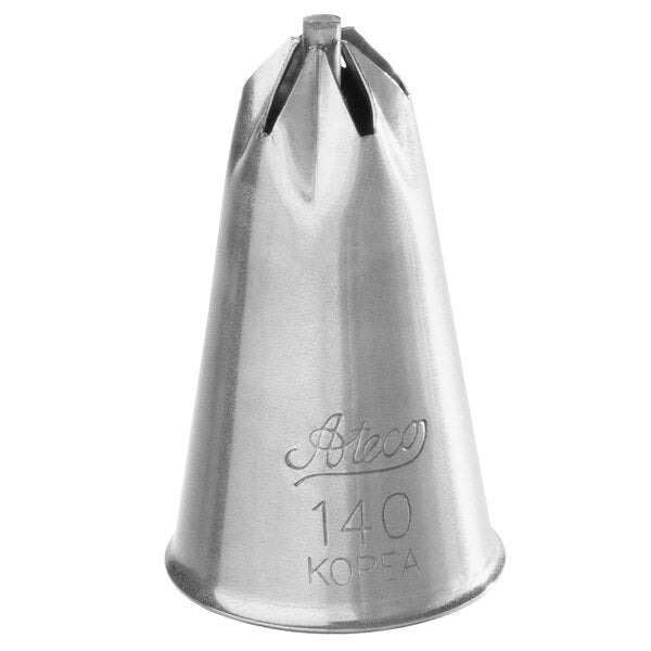 One-Squeeze 5-Petal Flowers Open Center Piping Tip – Ateco #140 Drop Flower Tip