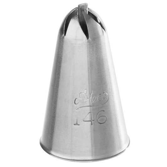 One-Squeeze 6-Petal Flowers Open Center Piping Tip – Ateco #146 Drop Flower Tip