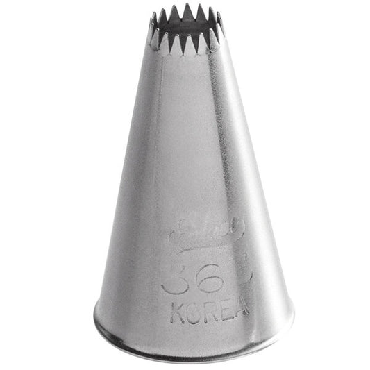 Medium Fine-Ridged Stars, Shells & Flowers Piping Tip – Ateco #363