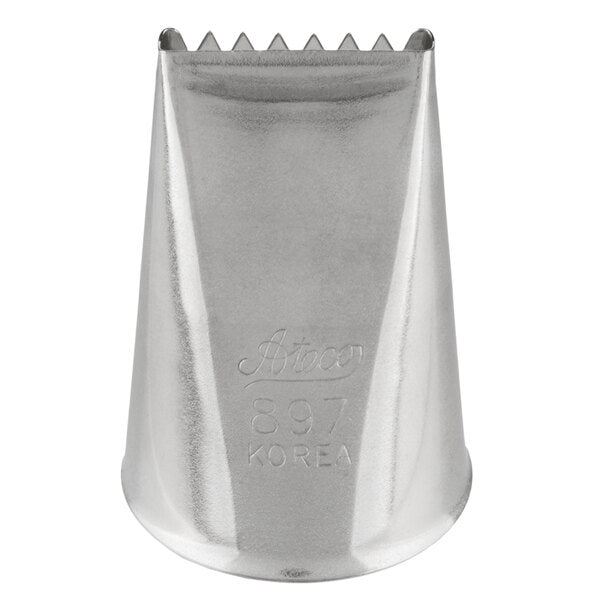Extra-Wide Basketweave, Ribbed Ribbons & Smooth Stripes Piping Tip – Ateco #897