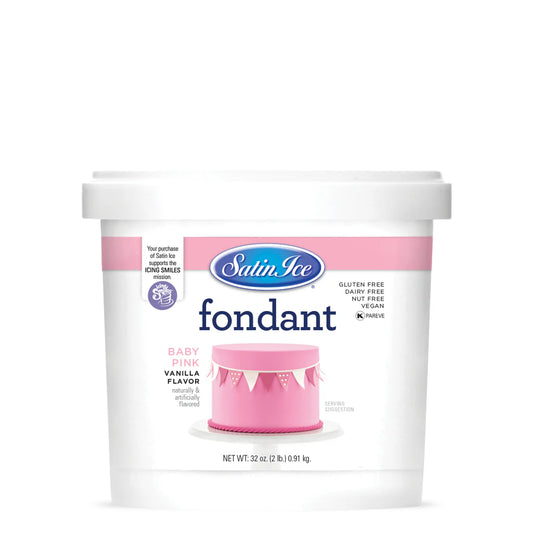 Satin Ice Vanilla Fondant Baby Pink Vanilla 2lb