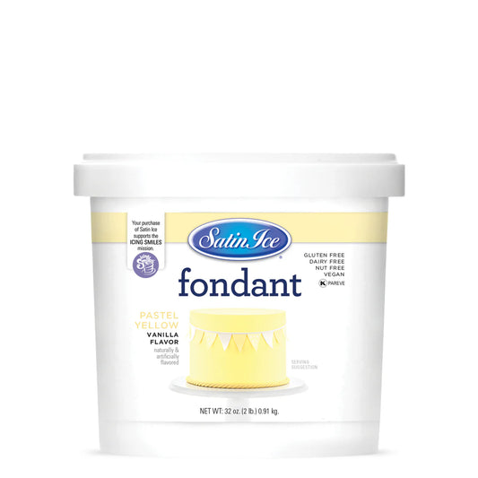 Satin Ice Vanilla Fondant Pastel Yellow 2lb
