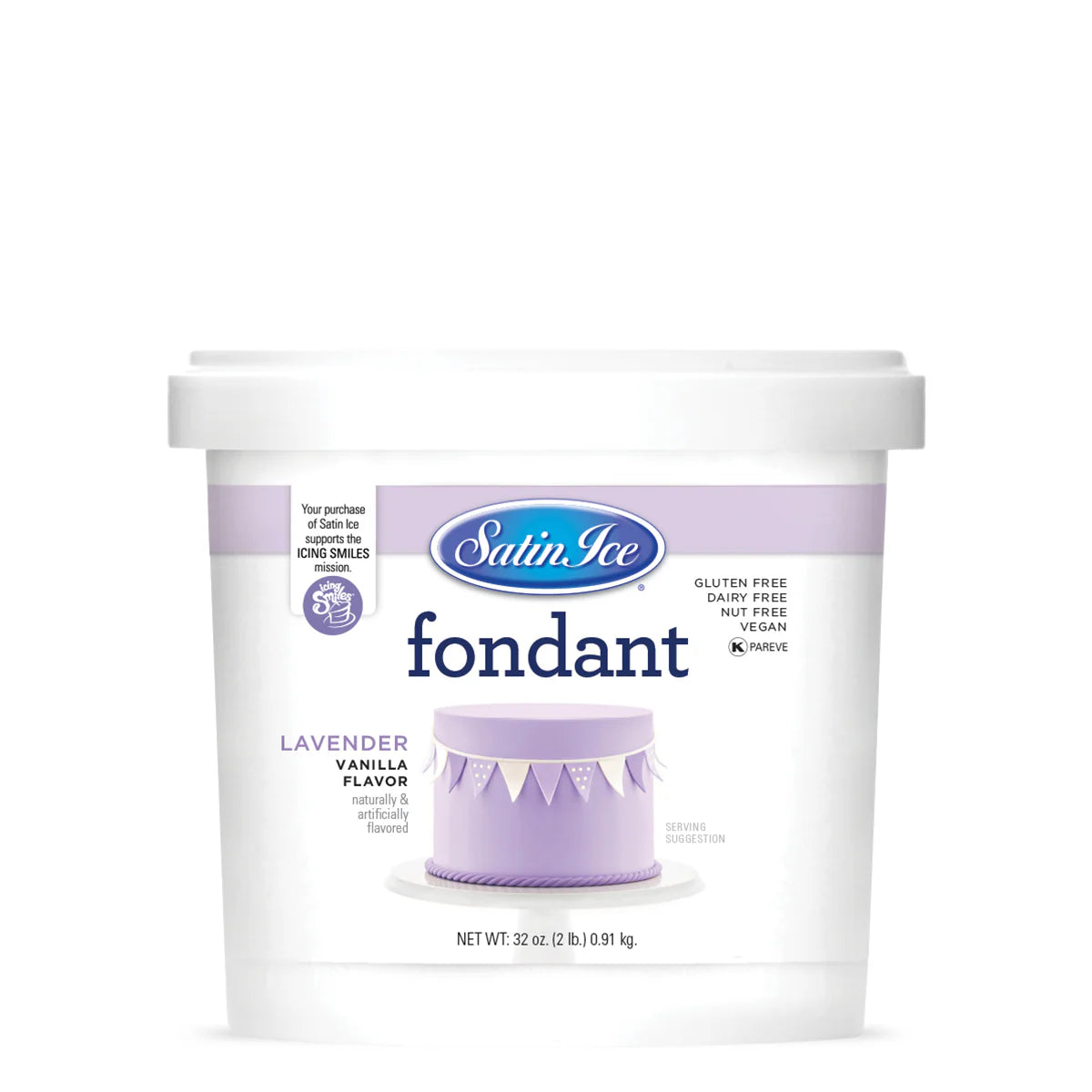 Satin Ice Vanilla Fondant Lavender 2lb